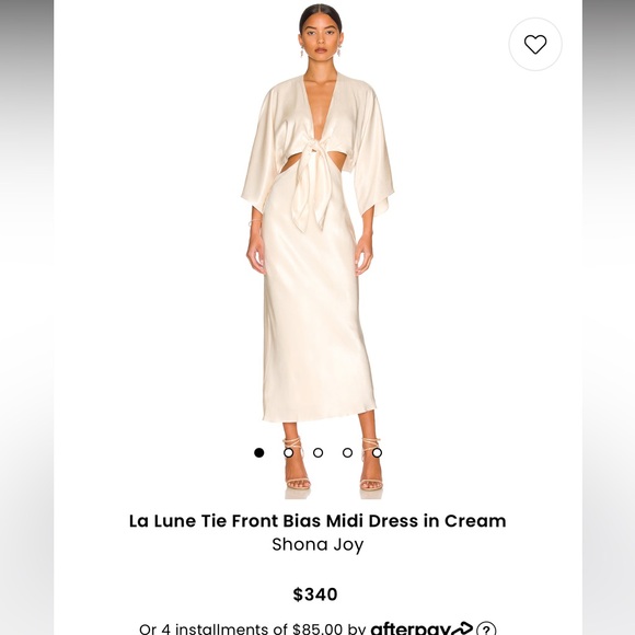 knee length dresses for ladies Shona Joy La Lune Plunged Tie Front Maxi Dress main image 0
